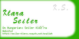 klara seiler business card